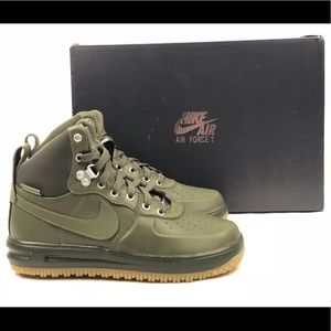 Nike Lunar Force 1 Sneakerboot Olive/Gum Size 4.5Y